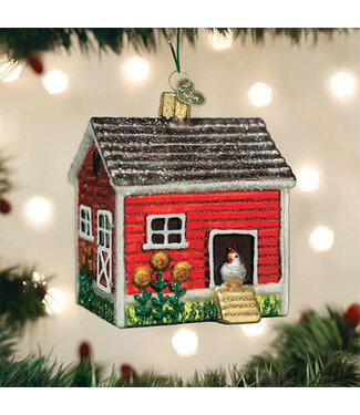 OLD WORLD CHRISTMAS Chicken Coop Ornament