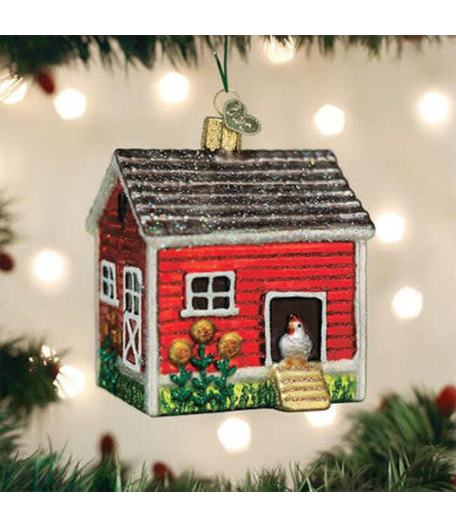 OLD WORLD CHRISTMAS Chicken Coop Ornament