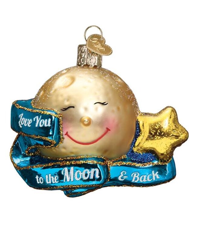 OLD WORLD CHRISTMAS Love You To The Moon & Back Ornament