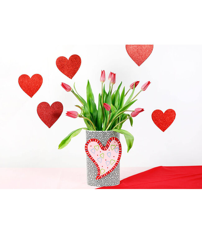 HAPPY EVERYTHING Black Small Dot Big Oval Vase