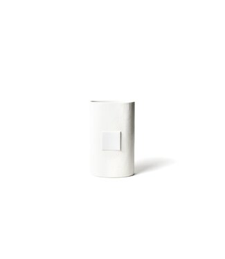 HAPPY EVERYTHING White Small Dot Big Oval Vase