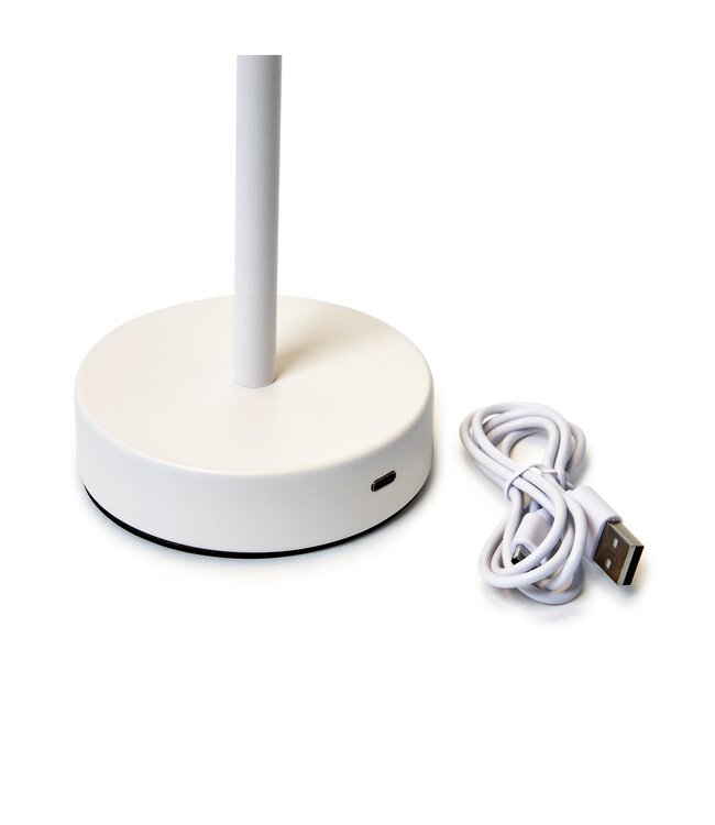 LED Cordless Table Lamp with Scalloped Edge Shade in Gift Box