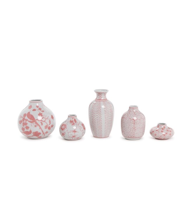 Pink Chinoiserie Hand-Painted Vase