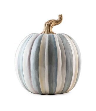 MACKENZIE CHILDS Sterling Stripe Pumpkin - Medium