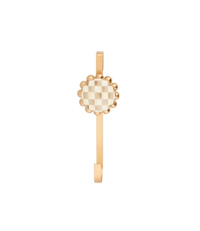 MACKENZIE CHILDS Mocha Check Wreath Hanger