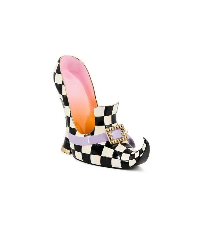 MACKENZIE CHILDS Trick or Treat Witch’s Shoe Figurine