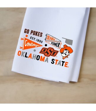 Oklahoma State Collegiate Cluster Tea Towel