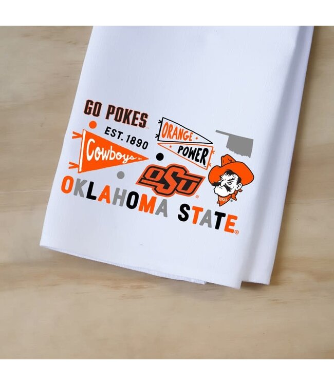 Oklahoma State Collegiate Cluster Tea Towel