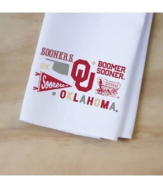 Oklahoma Collegiate Cluster Tea Towel