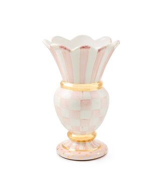 MACKENZIE CHILDS Rosy Check Ceramic Great Vase