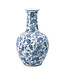 Blue and White Chinoiserie Flower Vase
