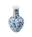 Blue and White Chinoiserie Flower Vase