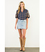Gwen Embroidered Puff Sleeve Gingham Top
