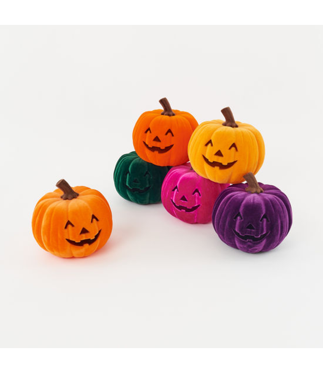 Flocked Jack O Lantern