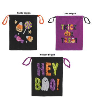 Sequin Halloween Treat Pillowcases