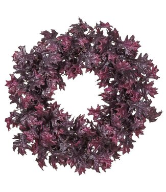 30" Oak Leaf Wreath Purple Two Tone