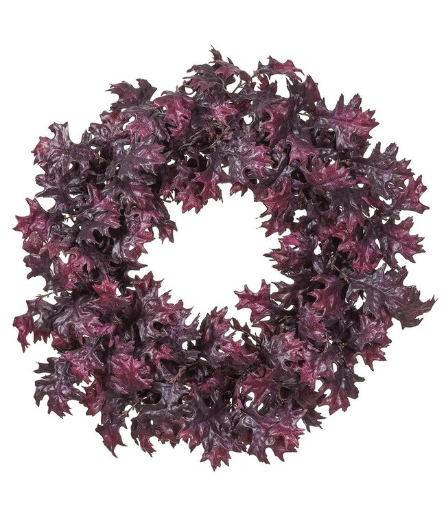 30" Oak Leaf Wreath Purple Two Tone