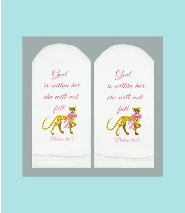 Psalms 46.5 She Will Not Fall Socks