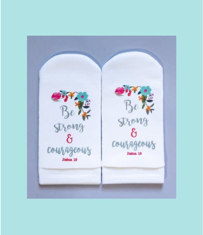 Joshua 1:9 Be Strong and Courageous Socks
