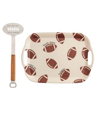 Football Tray & Spatula Set