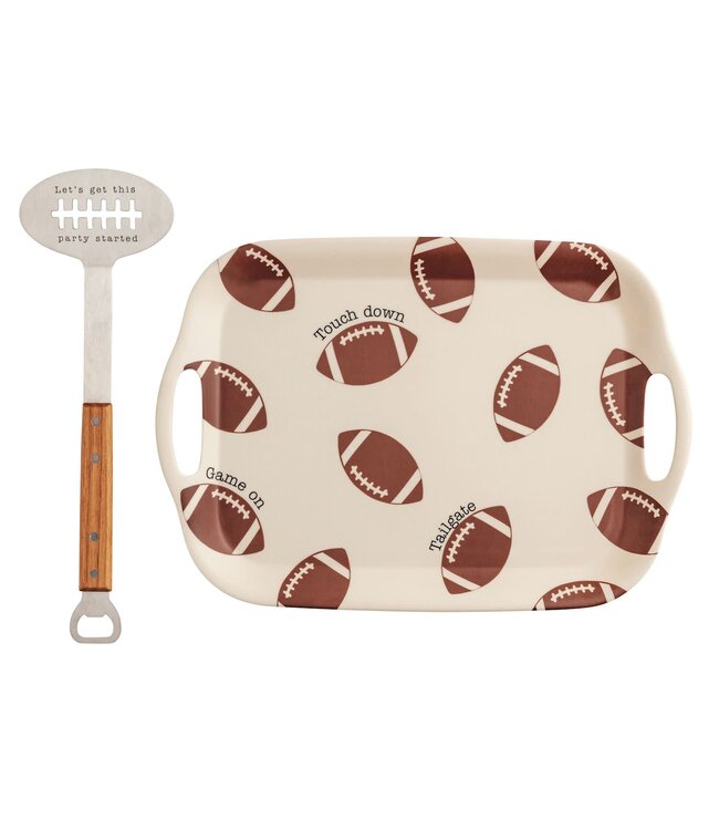 Football Tray & Spatula Set
