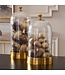 Clear Glass & Antiqued Gold Metal Cloche - Sold Individually
