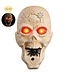 9" Battery Operated Skull Doorbell with Light And Voice Beige Antique