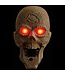 9" Battery Operated Skull Doorbell with Light And Voice Beige Antique