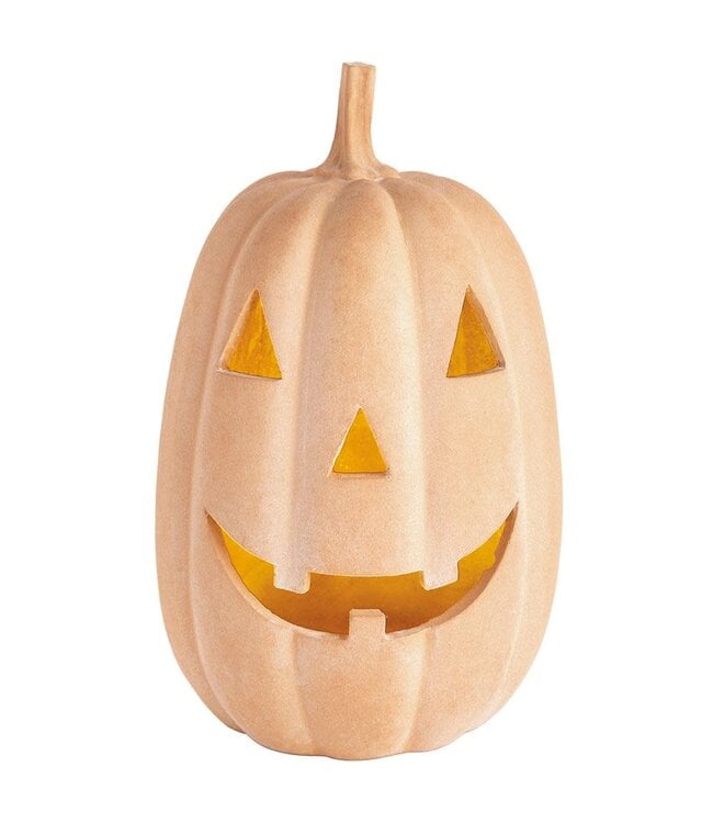 11" Battery Operated Jack-O-Lantern With Light Terra Cotta