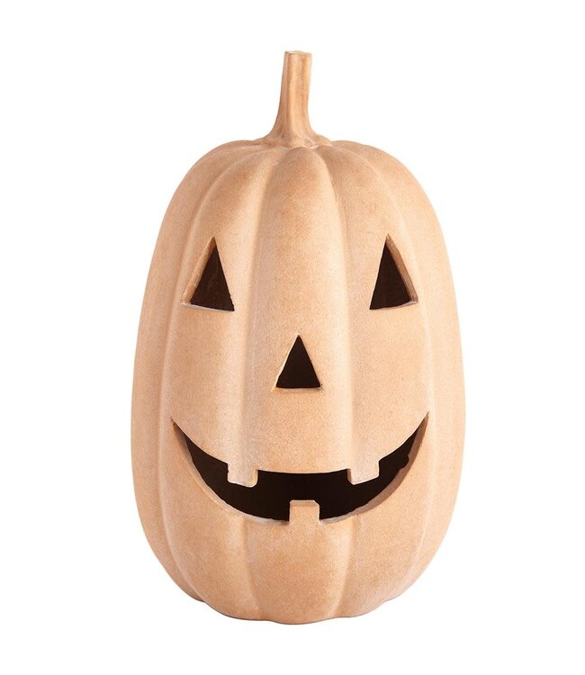 11" Battery Operated Jack-O-Lantern With Light Terra Cotta