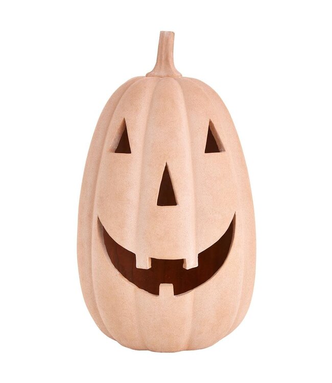 14" Battery Operated Jack-O-Lantern With Light Terra Cotta