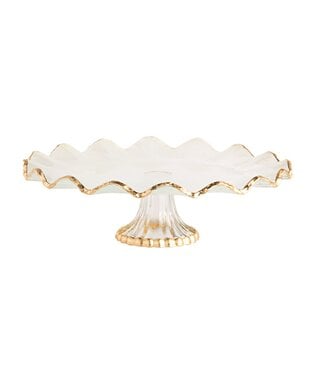 Gold Edge Ruffle Cake Stand
