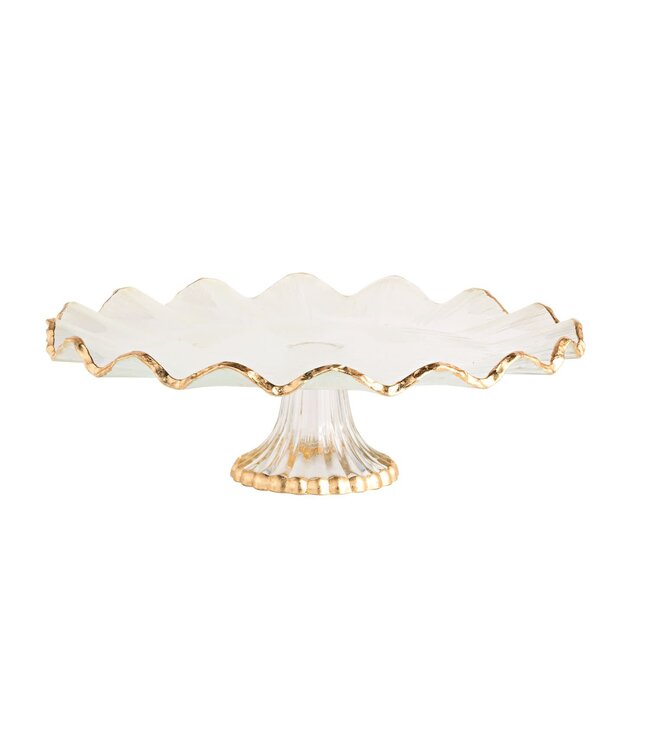 Gold Edge Ruffle Cake Stand
