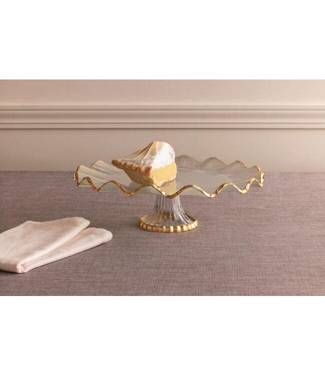 Gold Edge Ruffle Cake Stand