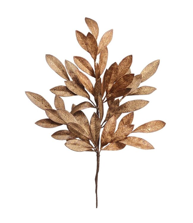 24" Bay Leaf Spray Copper Gold