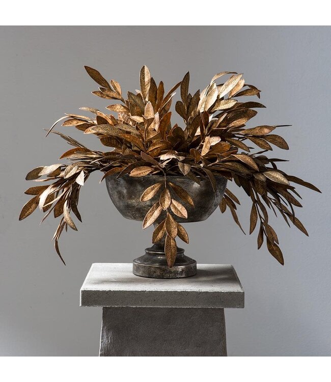 24" Bay Leaf Spray Copper Gold