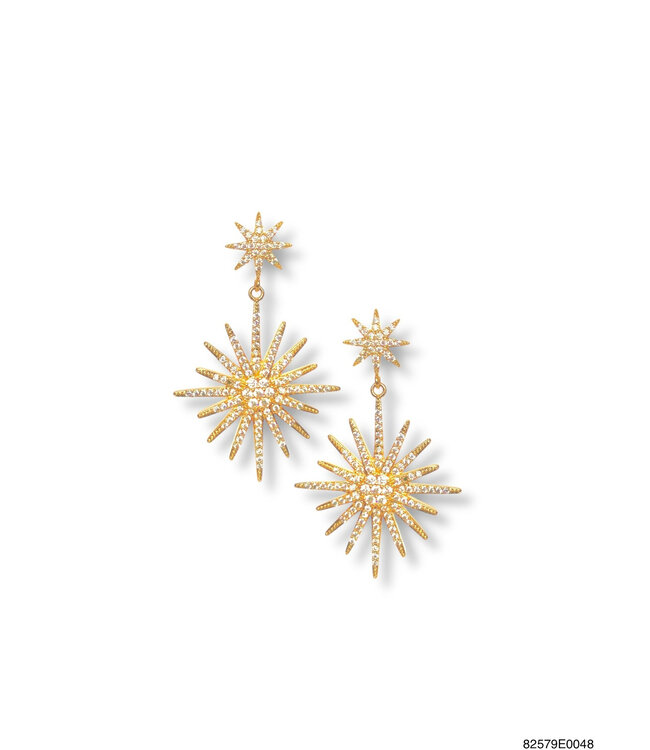 THEIA JEWELRY Goddess of Light Double Tier Drop Earrings