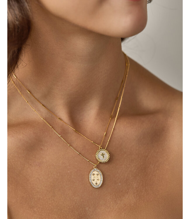 THEIA JEWELRY Gabrielle Short Cross Disc Necklace