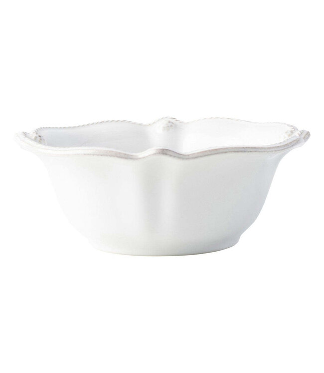 JULISKA Berry & Thread Whitewash Cereal/Ice Cream Bowl Wave Rim