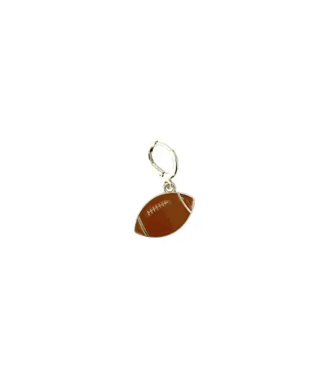 Gold Football Pendant Scarf Charm - Football