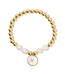 Heart + Pearls Stretch Charm Bracelet