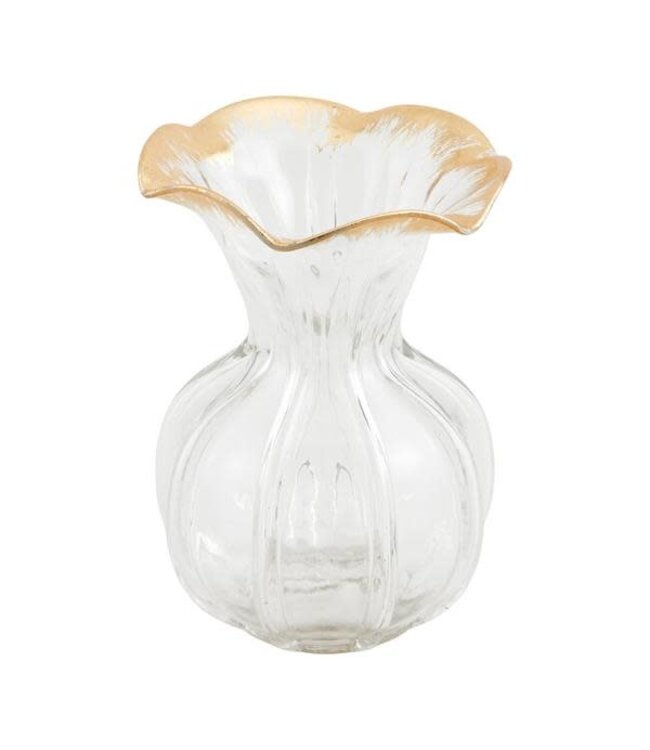 Gold Edge Ruffle Vases