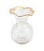 Gold Edge Ruffle Vases