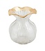 Gold Edge Ruffle Vases