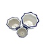 Ceramic Chinoiserie Planter Pot White & Blue Round Hex - Sold Individually