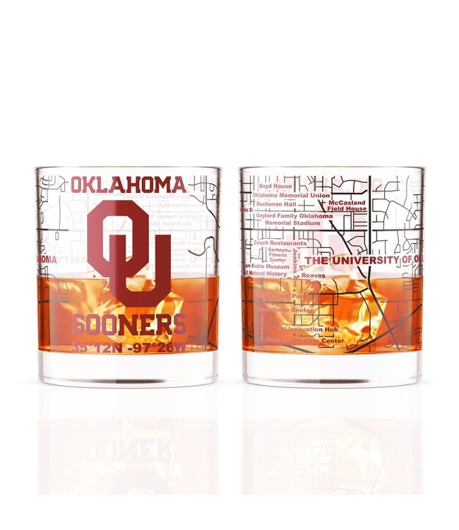 University of Oklahoma Whiskey Glass