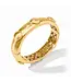 JULIE VOS Solara Hinge Bangle Gold