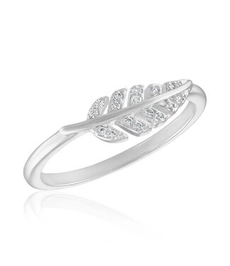 CZ Leaf Stack Ring