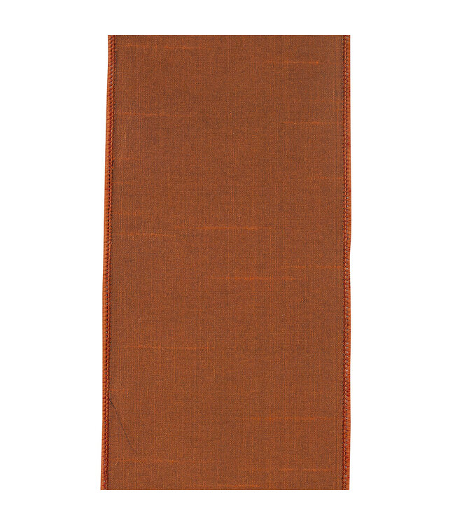 4 Inch Evening Flame Plaid Diagonal Deluxe Dupion Ribbon Wired Edge