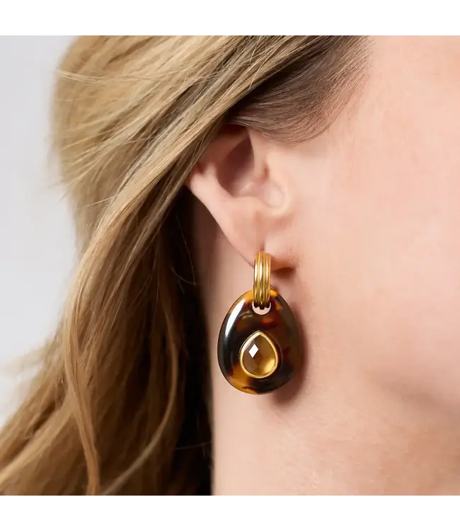 JULIE VOS Carnaby Hoop & Charm Earring